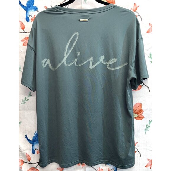 Gymshark Alive Sage Green Graphic Tee Shirt Tshirt Medium Unisex - Picture 2 of 3